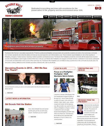 Beverly Hills Fireman's Association Website